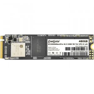 ExeGate SSD M.2 2280 480GB ExeGate NextPro KC2000TP480 (PCIe Gen3x4, NVMe, 22x80mm, 3D TLC)