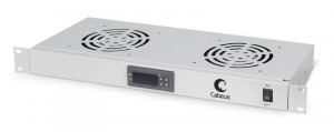 Cabeus JG02 Модуль вентиляторный 19", глубина 170 mm, 2 вентилятора, с цифровым термодатчиком